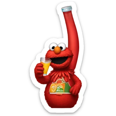 Fat Elmo drinking sticker
