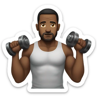  Man sad with dumbells  sticker