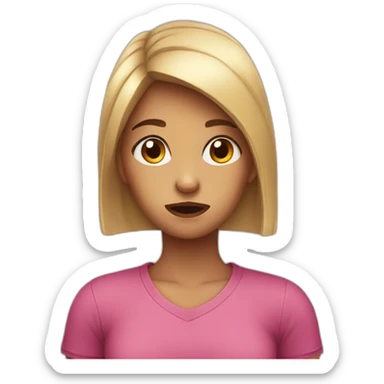 Annoyed girl sticker