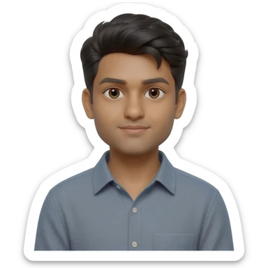 Indian young man at 25 years old  sticker