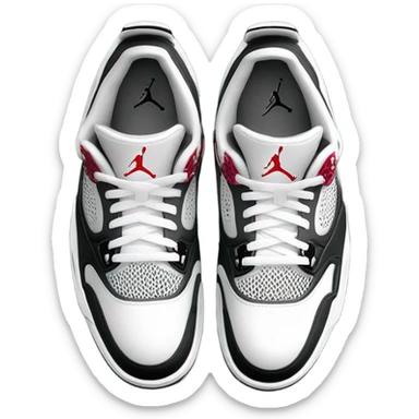 Jordan 4 black and white sticker