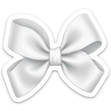 White bow  sticker
