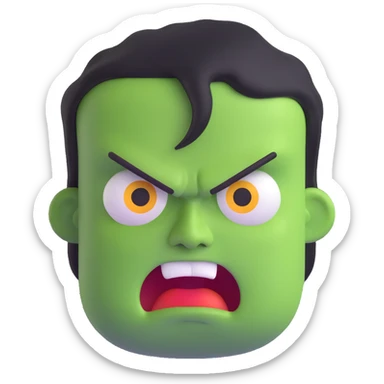 pissed and disgusted face sticker