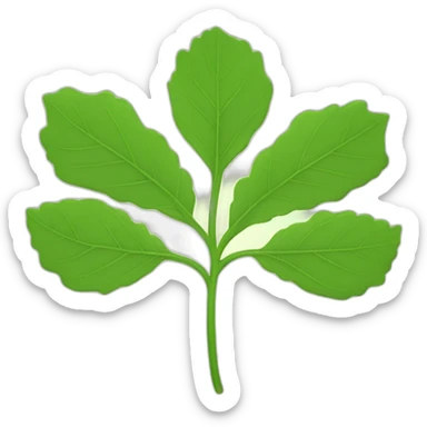 leaves in a circular shape sticker