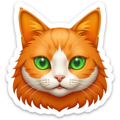 A cat shooting laser beams from its eyes sticker