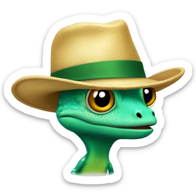 gecko with hat sticker