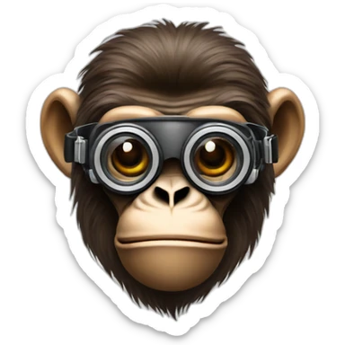 ape with camera goggles sticker