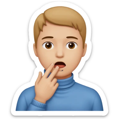 holding throat sticker