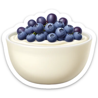 yoghurt bowl with grapes and blueberries sticker