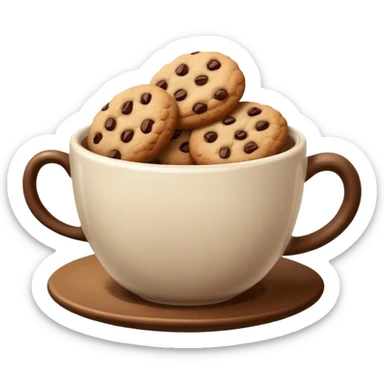 COOKIES CUP CONTAINS COFFEE INSIDE sticker