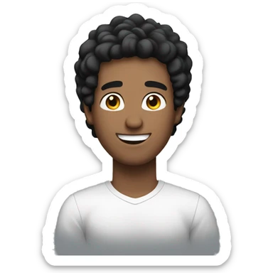 Men with black hair his age between 24-25 has a great look! sticker