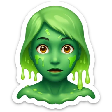 bust with slimey radioactive face sticker
