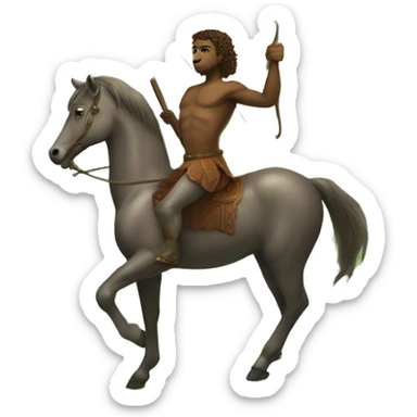 centaur: Half-human, half-horse creatures known for their wisdom and skills in astrology and archery, living in the Forbidden Forest. sticker