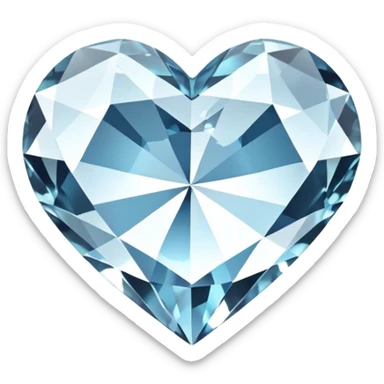 Diamond heart  sticker