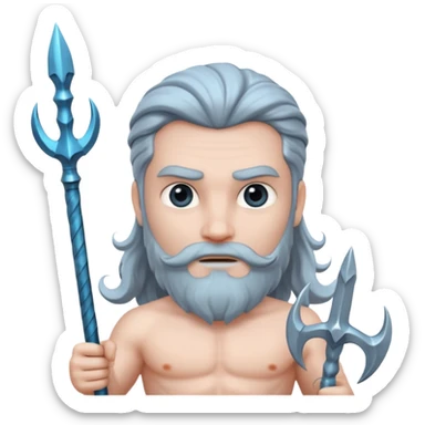 evil with Poseidon trident sticker