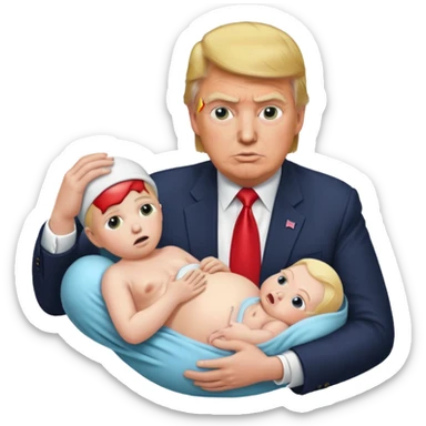 donald trump giving birth  sticker