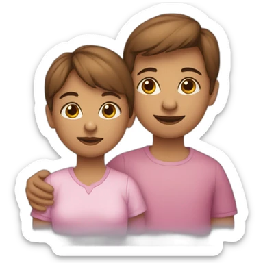 Deux personnes qui font un bébé sticker