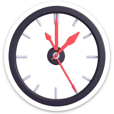 A clock with its hands spinning fast, showing the rapid passage of time. sticker