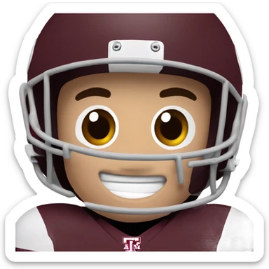 Johnny manziel in a Texas a&m maroon uniform holding up one thumb  sticker