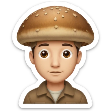 mushroom capped man
 sticker