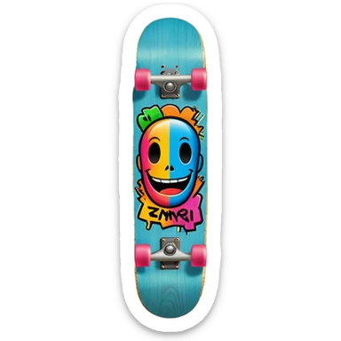 Skateboard deck sticker