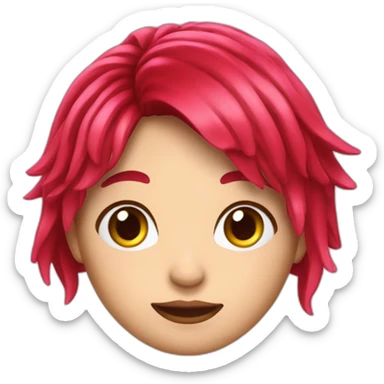 Cerise frange rouge sticker