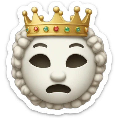 un crâne avec une couronne sticker