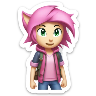 Amy Rose sonic sticker