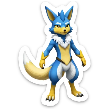 Lucario-Renamon-Zeraora-hybrid (Full body) sticker