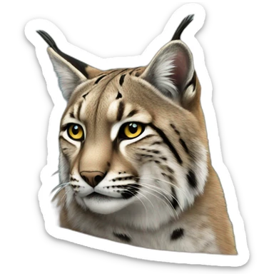 bobcat experiencing sorrow sticker