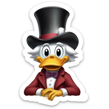 scrooge mcduck counting money sticker