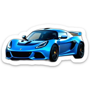 Blue Lotus exige with the number plate V7NLL sticker