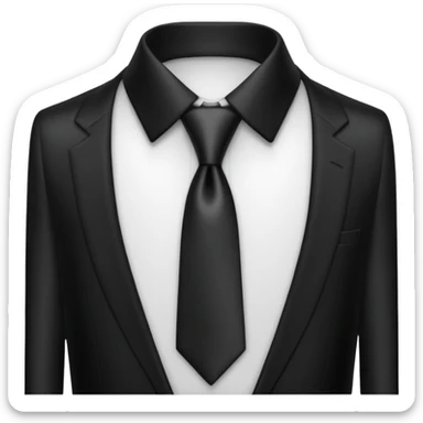 standerd tie, genrate only tie which is in black color sticker