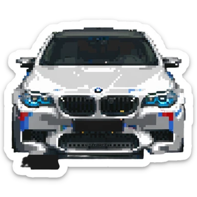BMW M5 performance sedan sticker