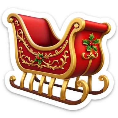 santa's sleigh sticker