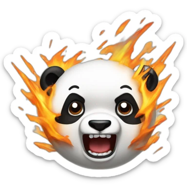 Panda raging sticker