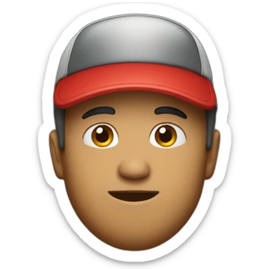 Dude wearing red hat sticker