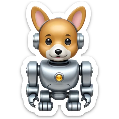 corgi robot sticker
