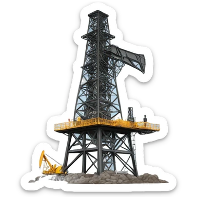 oil derrick sticker