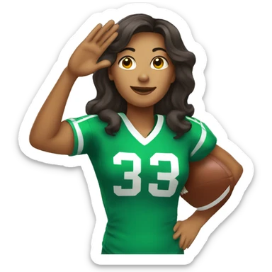 woman football saluting sticker