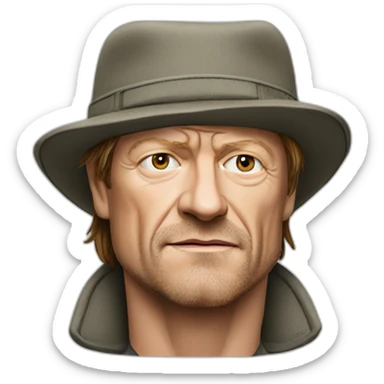 sean bean wearing a burberry cap sticker