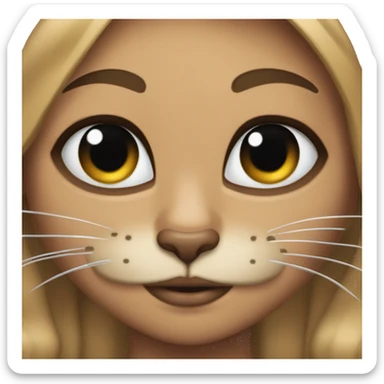 gato  con maquillaje  sticker