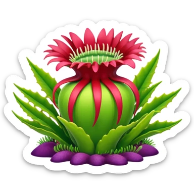 venus flytrap sea anemone sticker