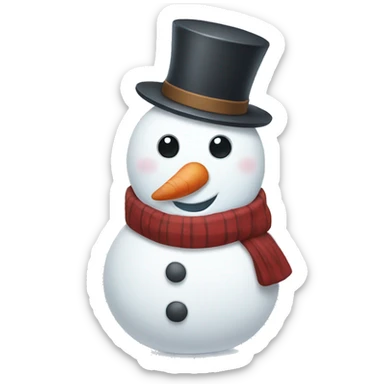 Cute snowman sticker