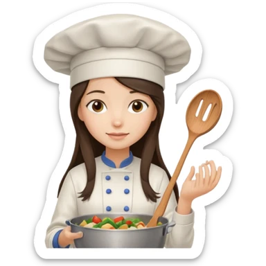 Get this emoji or create your own with AI ✨ https://www.emojis.com/emoji/brunette-long-straight-hair-girl-in-a-cook-hat-cooks-food-Nei6x3QEt6O sticker