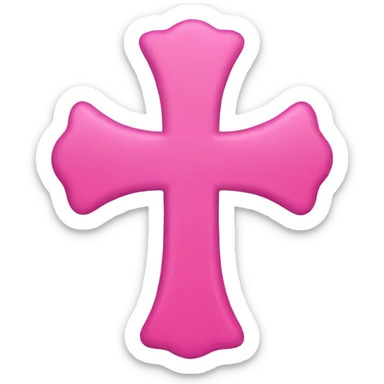 pink cross  sticker