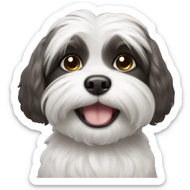 shitzu dog smiling sticker