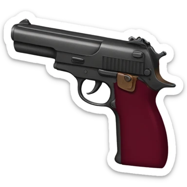 Burgundy gun sticker