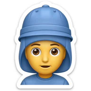 emoji de un persona con gorro de hacer mechas en la peluqueria sticker