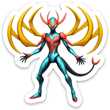 Futuristic Deoxys-Darkrai-Giratina-fusion (full body) sticker